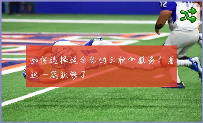 如何选择适合你的云软件服务？看这一篇就够了