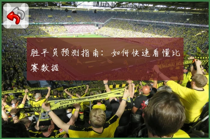 胜平负预测指南：如何快速看懂比赛数据